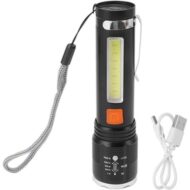 چراغ قوه پلیسی زوم دار P50 مدل XA-P12 با چراغ بغل COB دو حالته
