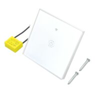 کلید تک پل هوشمند سفید لمسی TUYA با قابلیت کنترل از طریق WiFi و RF433MHz