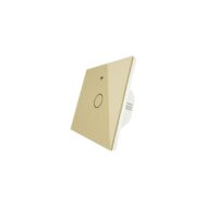 کلید تک پل هوشمند طلایی لمسی TUYA با قابلیت کنترل از طریق WiFi و RF433MH