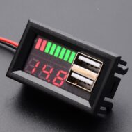 ماژول نمایشگر سطح شارژ باترى اسیدی روپنلی 12V دارای 2 خروجی USB