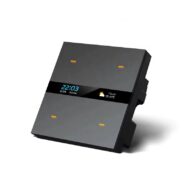 کلید چهار پل هوشمند TUYA مشکی دارای نمایشگر با ارتباط ZigBee مدل M8 PRO