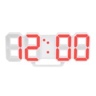 ساعت دیواری و رومیزی دیجیتال سه بعدی بدنه سفید مدل X Segment Clock