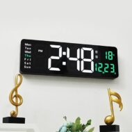ساعت اتوبوسی با دماسنج و تقویم دیجیتالی LED بزرگ مدل 6626