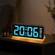 ساعت LED دیجیتالی رومیزی بک لایت دار نارنجی مدل 91
