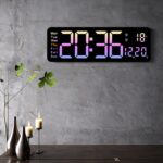 ساعت اتوبوسی با دماسنج و تقویم دیجیتالی LED بزرگ نور رنگی مدل 5526