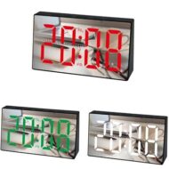 ساعت رومیزی دیجیتال LED آینه ای بدنه مشکی مدل DS-3699L